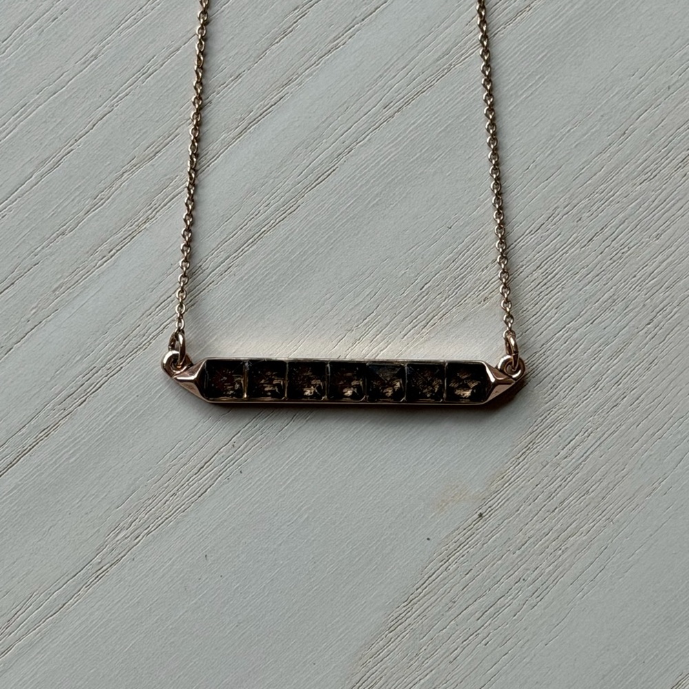 House of Harlow 1960 Gold Necklace with Black Bar